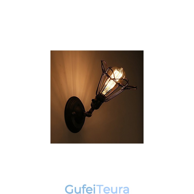 סגנון רטרו תעשייתי כפרי מתכת אורות קיר מסעדה קפה מיני פמוטים קיר