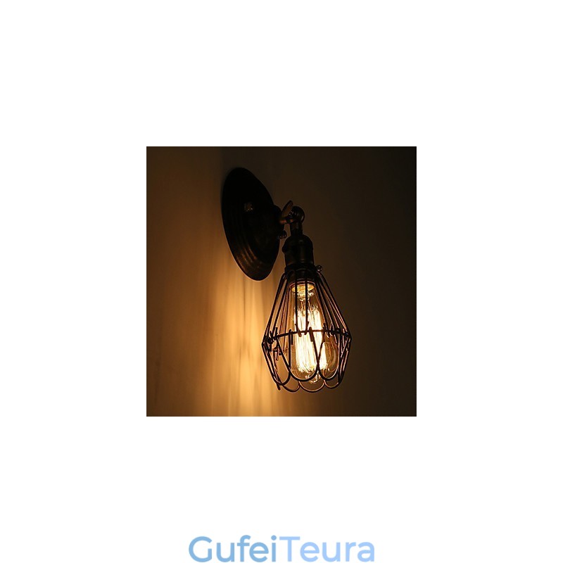 סגנון רטרו תעשייתי כפרי מתכת אורות קיר מסעדה קפה מיני פמוטים קיר