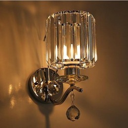 קריסטל מודרני עכשווי מצופה אלקטרו תכונה Uplight קיר פמוטי קיר אור