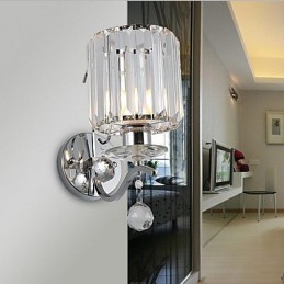 קריסטל מודרני עכשווי מצופה אלקטרו תכונה Uplight קיר פמוטי קיר אור