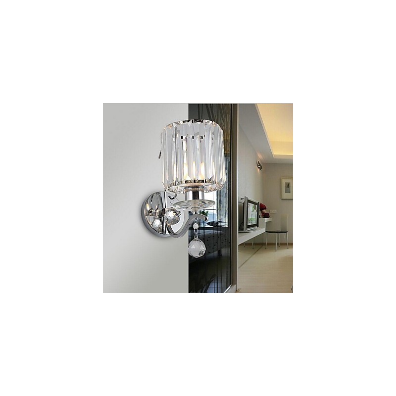 קריסטל מודרני עכשווי מצופה אלקטרו תכונה Uplight קיר פמוטי קיר אור