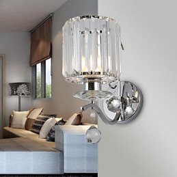 קריסטל מודרני עכשווי מצופה אלקטרו תכונה Uplight קיר פמוטי קיר אור