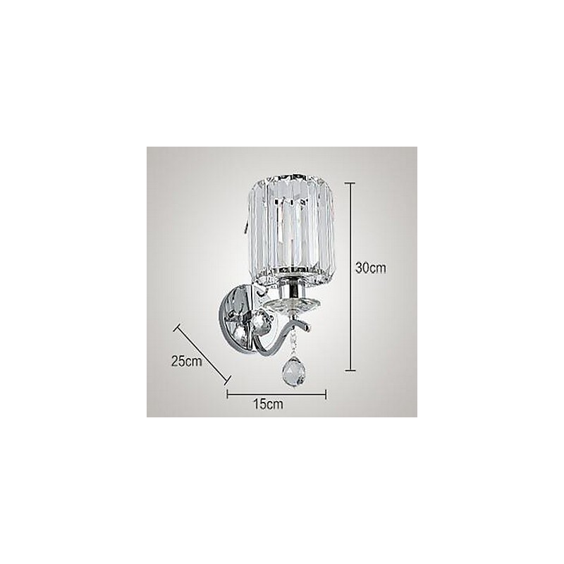 קריסטל מודרני עכשווי מצופה אלקטרו תכונה Uplight קיר פמוטי קיר אור