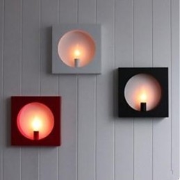 מודרני פשוט ברזל אמנות מנורת קיר יצירתי רקע סלון אולם ראש המיטה מסגרת מרובעת קישוט מנורות ופנסים