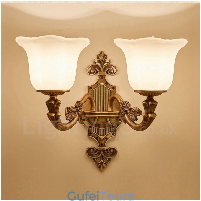 2 אור מסורתי קלאסי סלון חדר אוכל חדר מיטה מתכת מפמוטי קיר פנימיים יוקרתיים