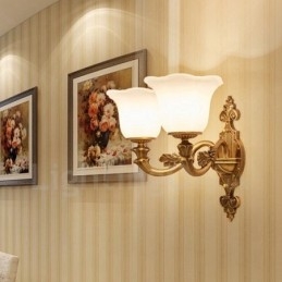 2 אור מסורתי קלאסי סלון חדר אוכל חדר מיטה מתכת מפמוטי קיר פנימיים יוקרתיים