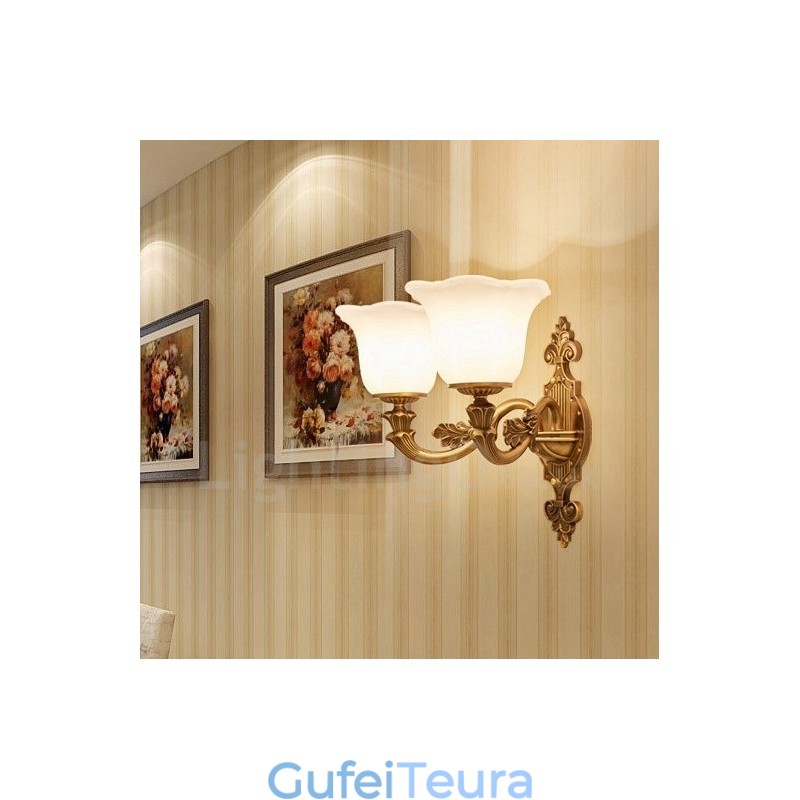 2 אור מסורתי קלאסי סלון חדר אוכל חדר מיטה מתכת מפמוטי קיר פנימיים יוקרתיים