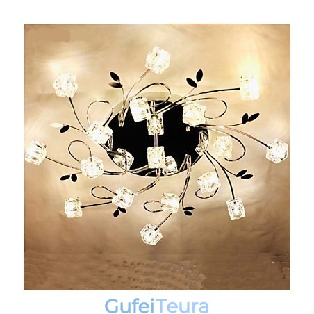 מנורת תקרת קריסטל קרח קלאסית