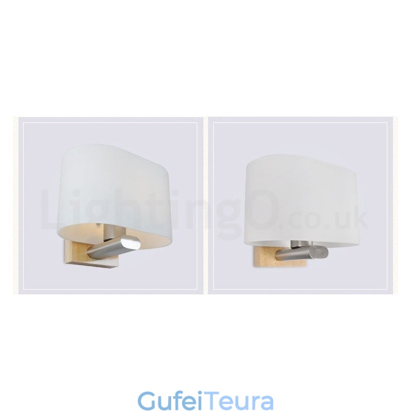 מודרני עכשווי עץ נירוסטה אורות קיר עם הצללה זכוכית למעבר בר קפה חדר שינה חדר שינה מנורת קיר לופט גלגלת