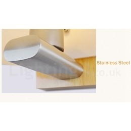 מודרני עכשווי עץ נירוסטה אורות קיר עם הצללה זכוכית למעבר בר קפה חדר שינה חדר שינה מנורת קיר לופט גלגלת