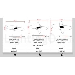 ניתן לעמעום אליפסה מודרנית עכשווית אלומיניום מנורת תקרת מנורת תקרת מנורת חדר מיטה בסלון יכולה לשמש גם כאור קיר