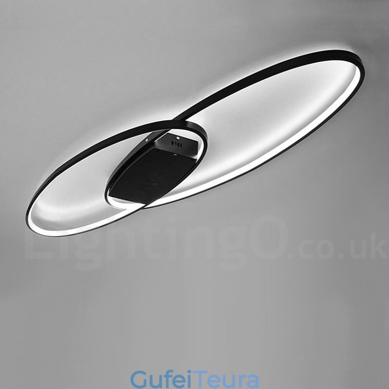 ניתן לעמעום אליפסה מודרנית עכשווית אלומיניום מנורת תקרת מנורת תקרת מנורת חדר מיטה בסלון יכולה לשמש גם כאור קיר