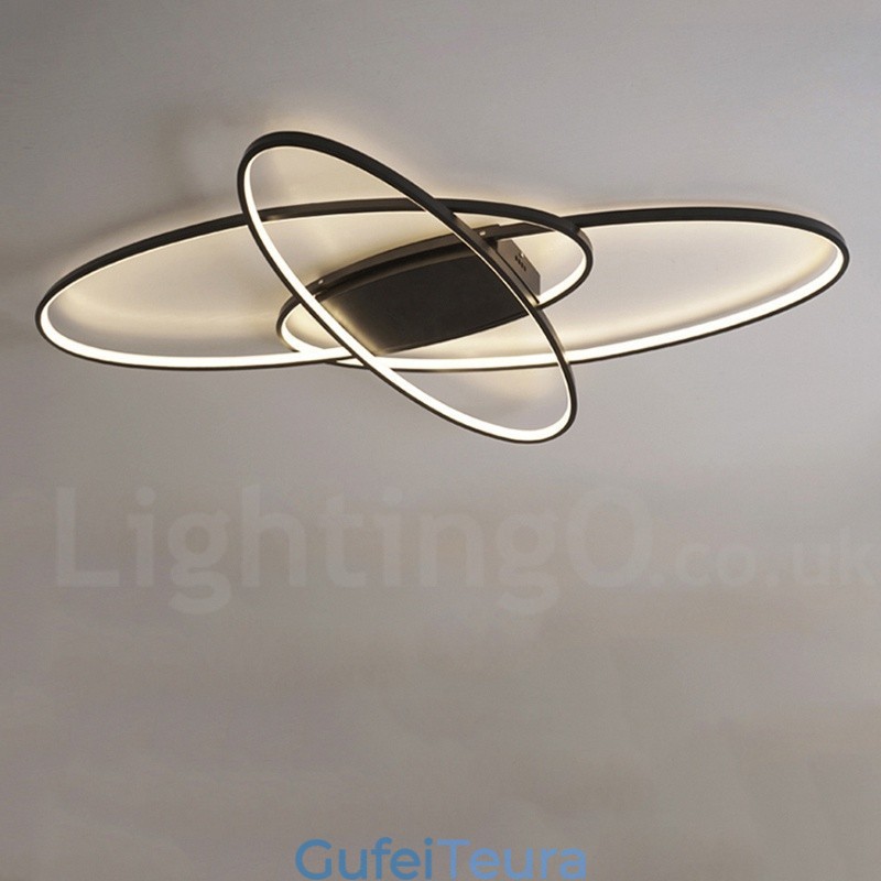 ניתן לעמעום אליפסה מודרנית עכשווית אלומיניום מנורת תקרת מנורת תקרת מנורת חדר מיטה בסלון יכולה לשמש גם כאור קיר