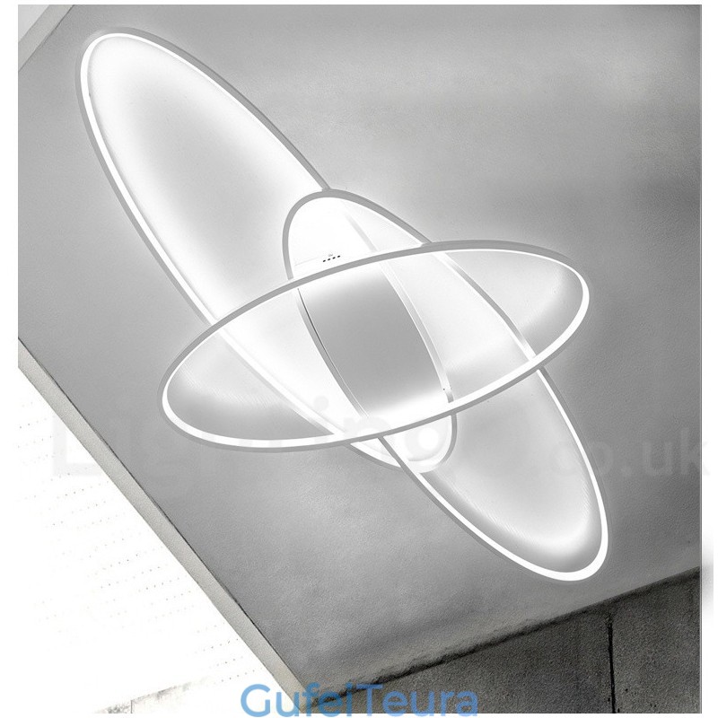 ניתן לעמעום אליפסה מודרנית עכשווית אלומיניום מנורת תקרת מנורת תקרת מנורת חדר מיטה בסלון יכולה לשמש גם כאור קיר