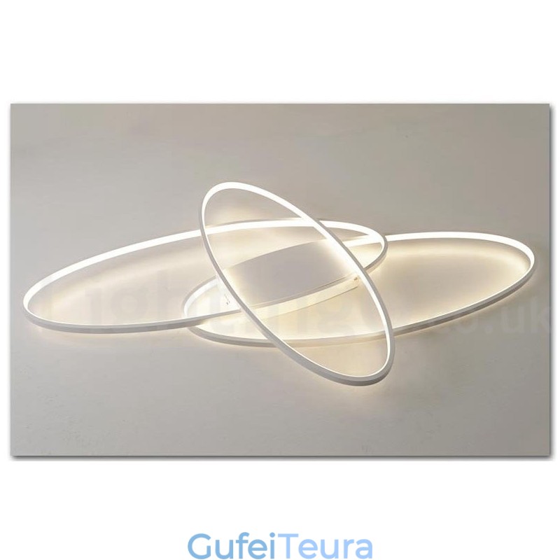 ניתן לעמעום אליפסה מודרנית עכשווית אלומיניום מנורת תקרת מנורת תקרת מנורת חדר מיטה בסלון יכולה לשמש גם כאור קיר