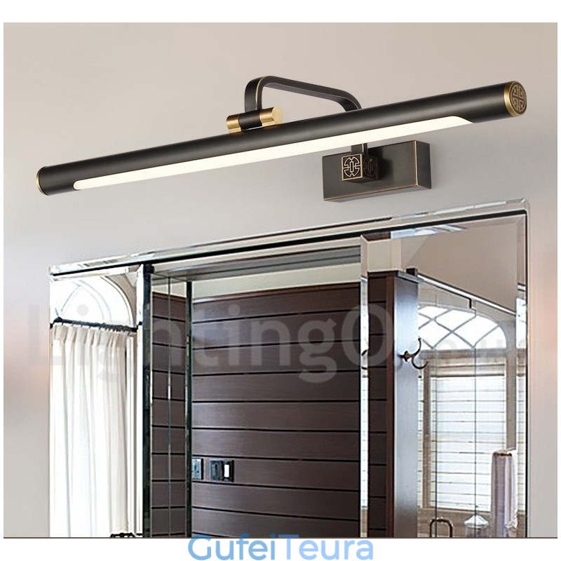 מנורת IPMirror מנורה לאמבטיה מנורות קיר פליז טהור עם גוון אקרילי תאורת איפור