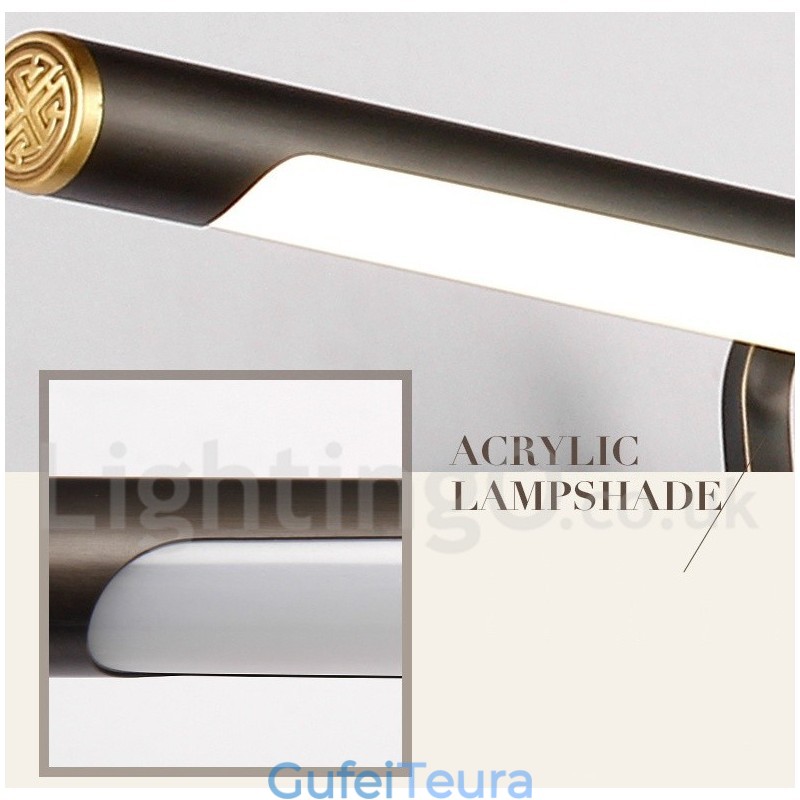 מנורת IPMirror מנורה לאמבטיה מנורות קיר פליז טהור עם גוון אקרילי תאורת איפור