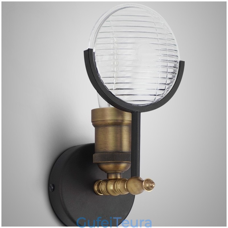 1 אור כפרי רטרו וינטג' אור קיר עם גוון זכוכית מיוחד למשרדי מלון סלון סלון חדר אוכל