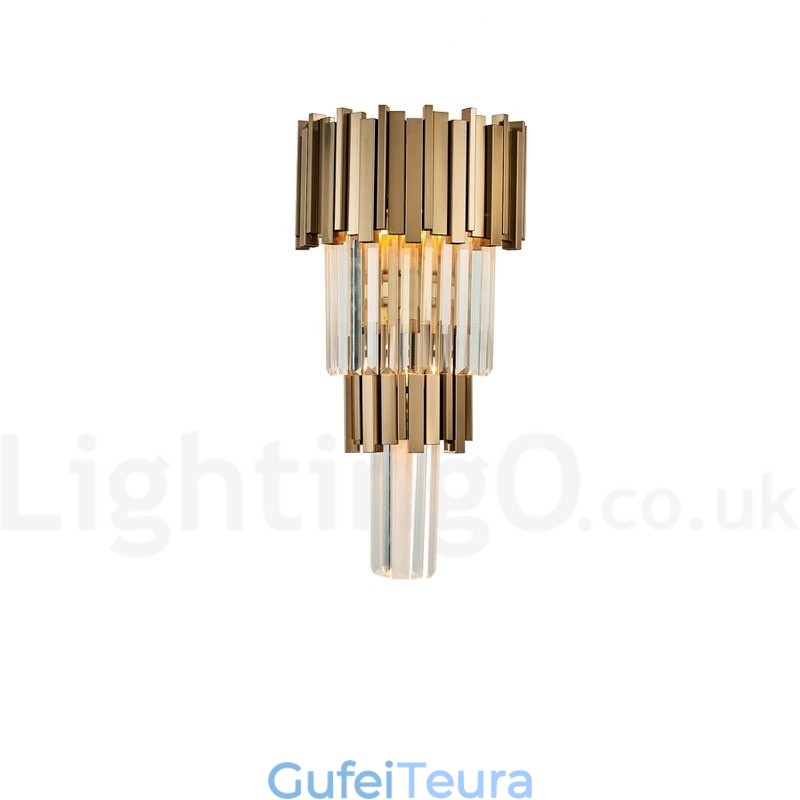 פנס קיר קריסטל מודרני יוקרתי K9 עם גוון קריסטל