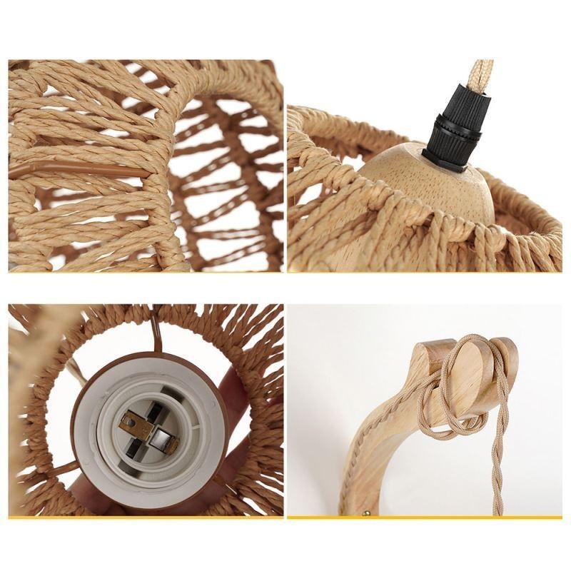 אמריקאי רטרו פמוט קיר 3M חבל קנבוס תליית קו נייר חבל ארוג אהיל