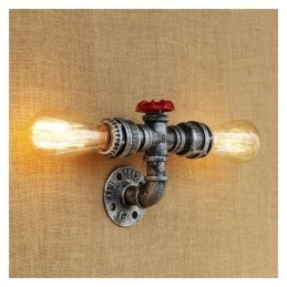 מנורת קיר תעשייתית צינור מים רטרו רטרו