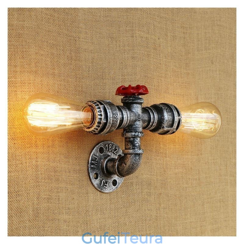 מנורת קיר תעשייתית צינור מים רטרו רטרו