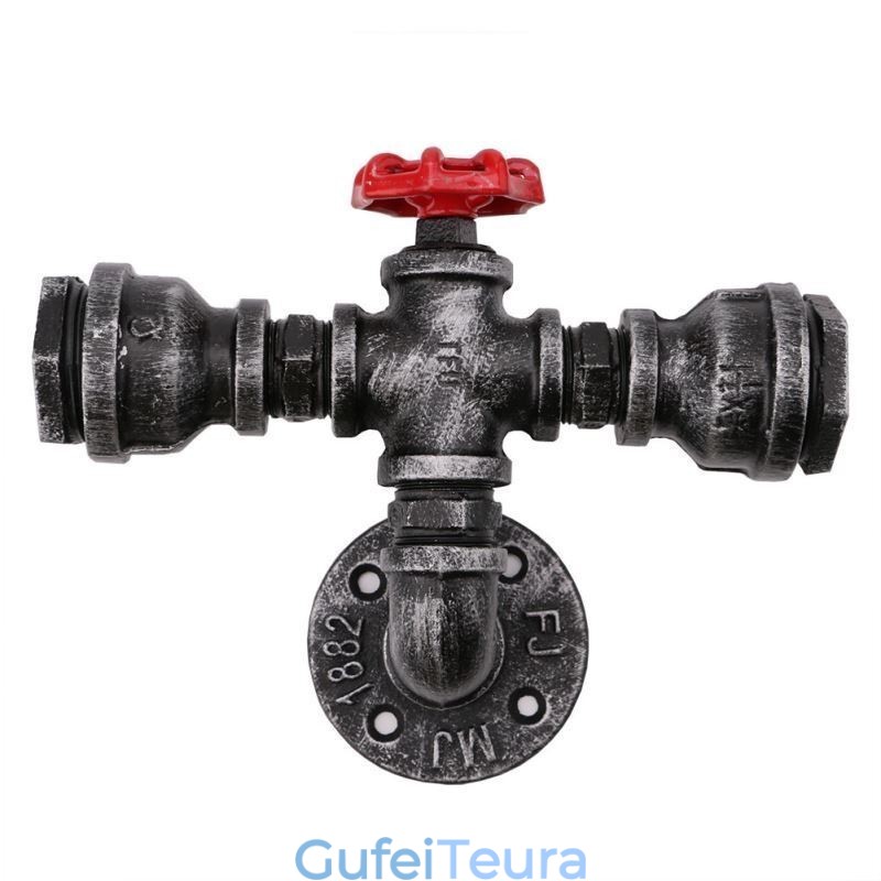 מנורת קיר תעשייתית צינור מים רטרו רטרו