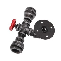 מנורת קיר תעשייתית צינור מים רטרו רטרו