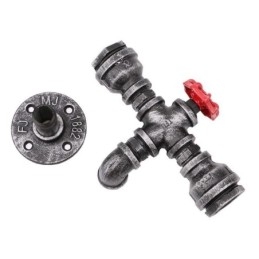 מנורת קיר תעשייתית צינור מים רטרו רטרו