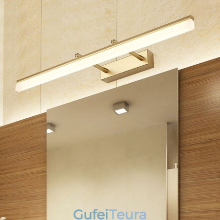 מראה קדמי אור אקריליק נמתח מנורת פמוט מסדרון חדר רחצה