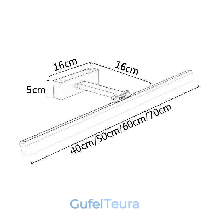 מנורת פמוט מודרני מראה קדמי אור מנורת קיר חדר רחצה