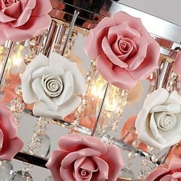 Country Crystal Flush Mount מצופה אלקטרו