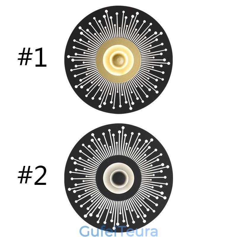 פמוט קיר נורדי מלא נחושת חלול אור קיר עגול