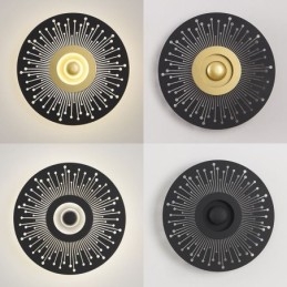 פמוט קיר נורדי מלא נחושת חלול אור קיר עגול