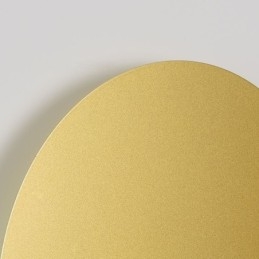 פמוט קיר נורדי שחור זהב עגול מלא נחושת