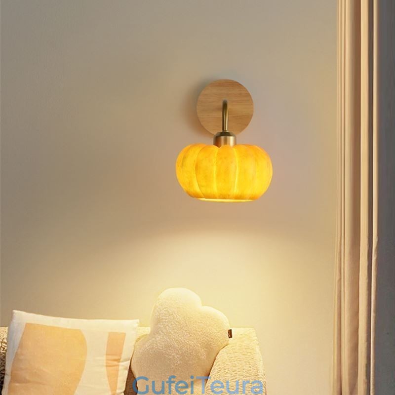 מנורת קיר דלעת יפני רטרו מנורת פמוטים