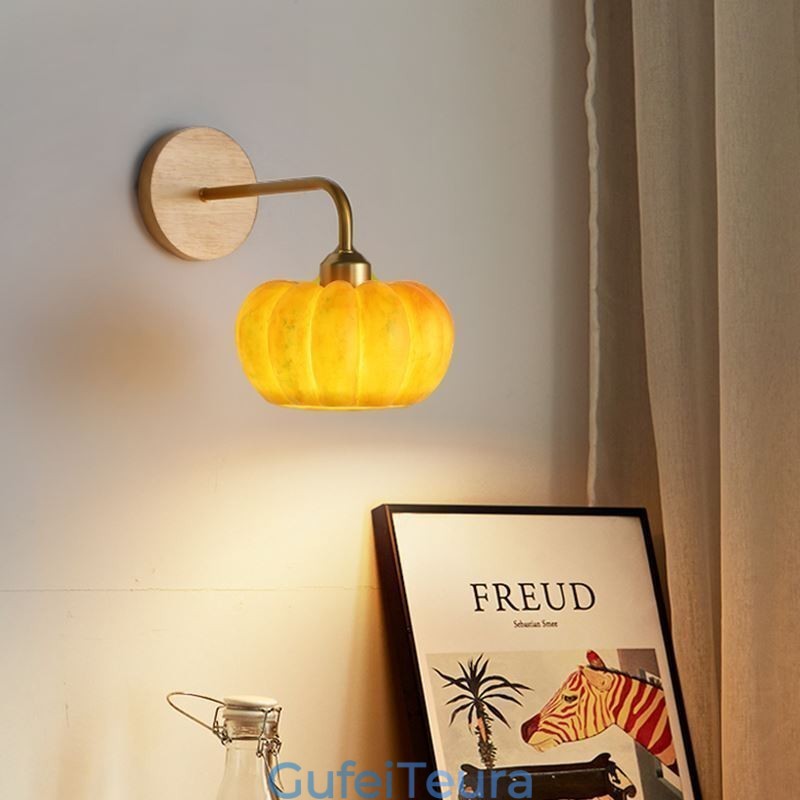 מנורת קיר דלעת יפני רטרו מנורת פמוטים