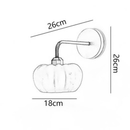 מנורת קיר דלעת יפני רטרו מנורת פמוטים
