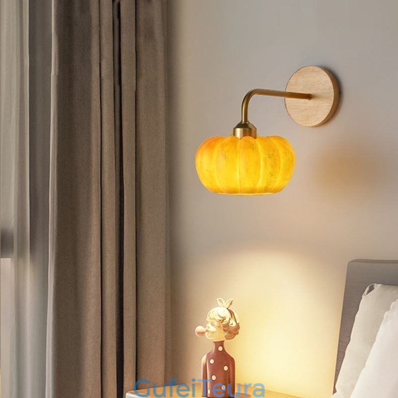 מנורת קיר דלעת יפני רטרו מנורת פמוטים