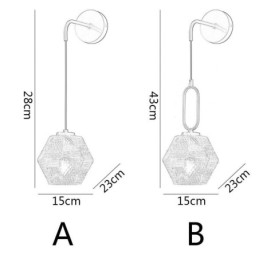מנורת פמוט קיר מודרנית מזכוכית יצירתית