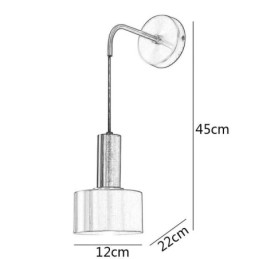 פמוט קיר מודרני בצבע שחור זהב שחור
