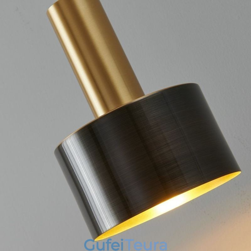 פמוט קיר מודרני בצבע שחור זהב שחור