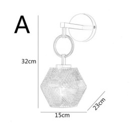 מנורת פמוט קיר מודרנית מזכוכית יצירתית