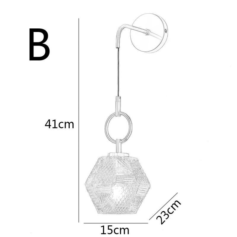מנורת פמוט קיר מודרנית מזכוכית יצירתית