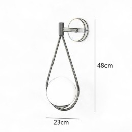 מודרני גלובוס קיר פמוט זכוכית אור קיר שחור טיפת מים אור קיר