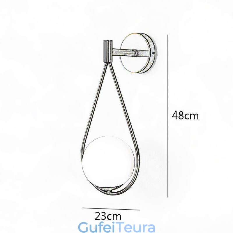 מודרני גלובוס קיר פמוט זכוכית אור קיר שחור טיפת מים אור קיר