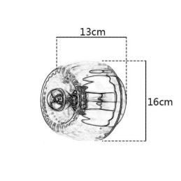 תאורת קיר מודרנית עם גוון זכוכית שקופה מוברש תאורת פמוט קיר