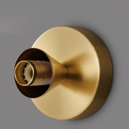 תאורת קיר מודרנית עם גוון זכוכית שקופה מוברש תאורת פמוט קיר