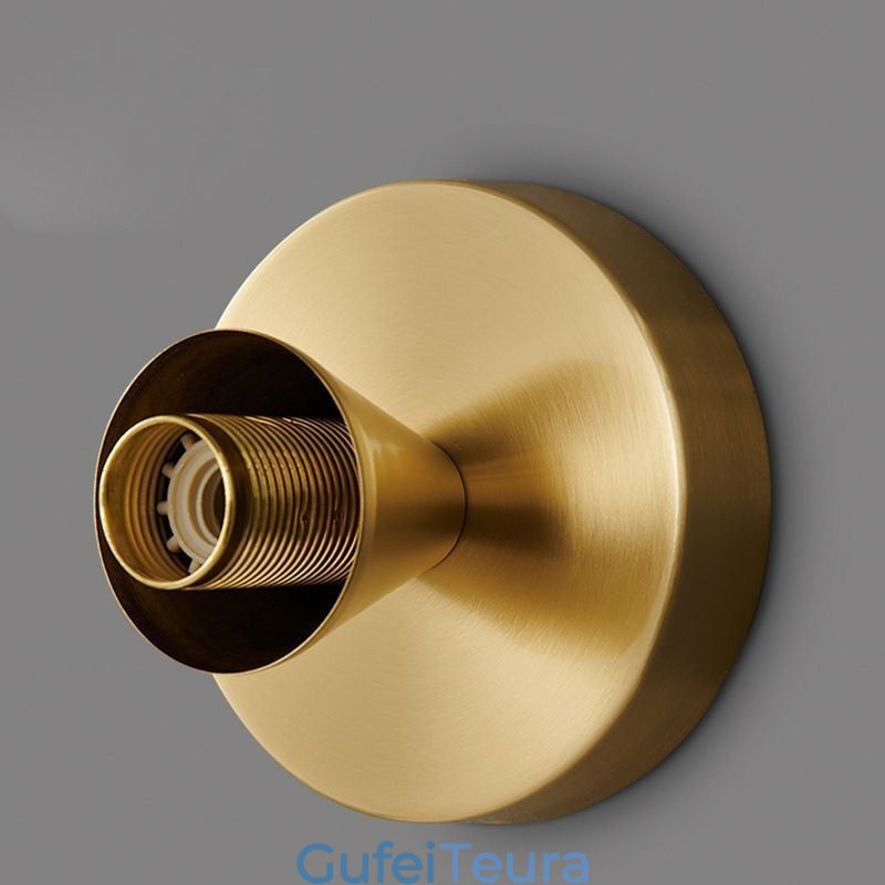 תאורת קיר מודרנית עם גוון זכוכית שקופה מוברש תאורת פמוט קיר