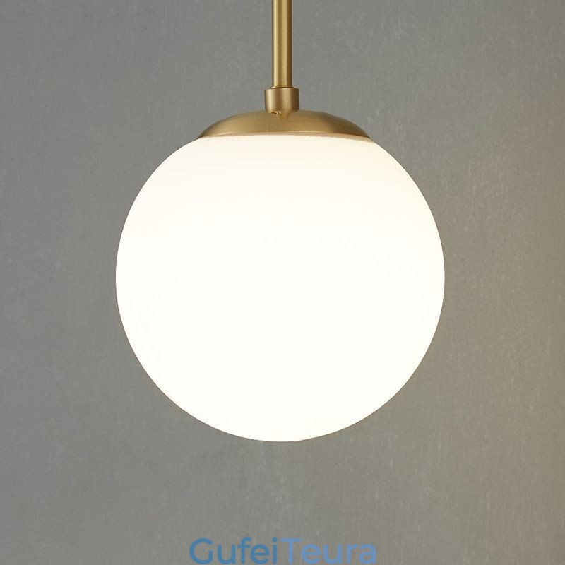 פמוט קיר מודרני גלובוס מוברש זהב אור קיר זכוכית